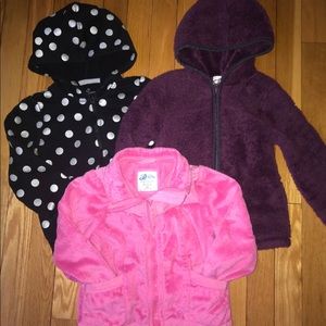 Girls sweatshirt/jacket lot